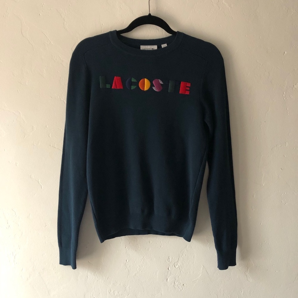 Lacoste Embroidered Azurite Sweater w/ tags sz 36